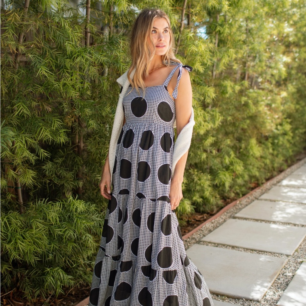 Carly Jean Los Angeles Black and White Maxi Dress